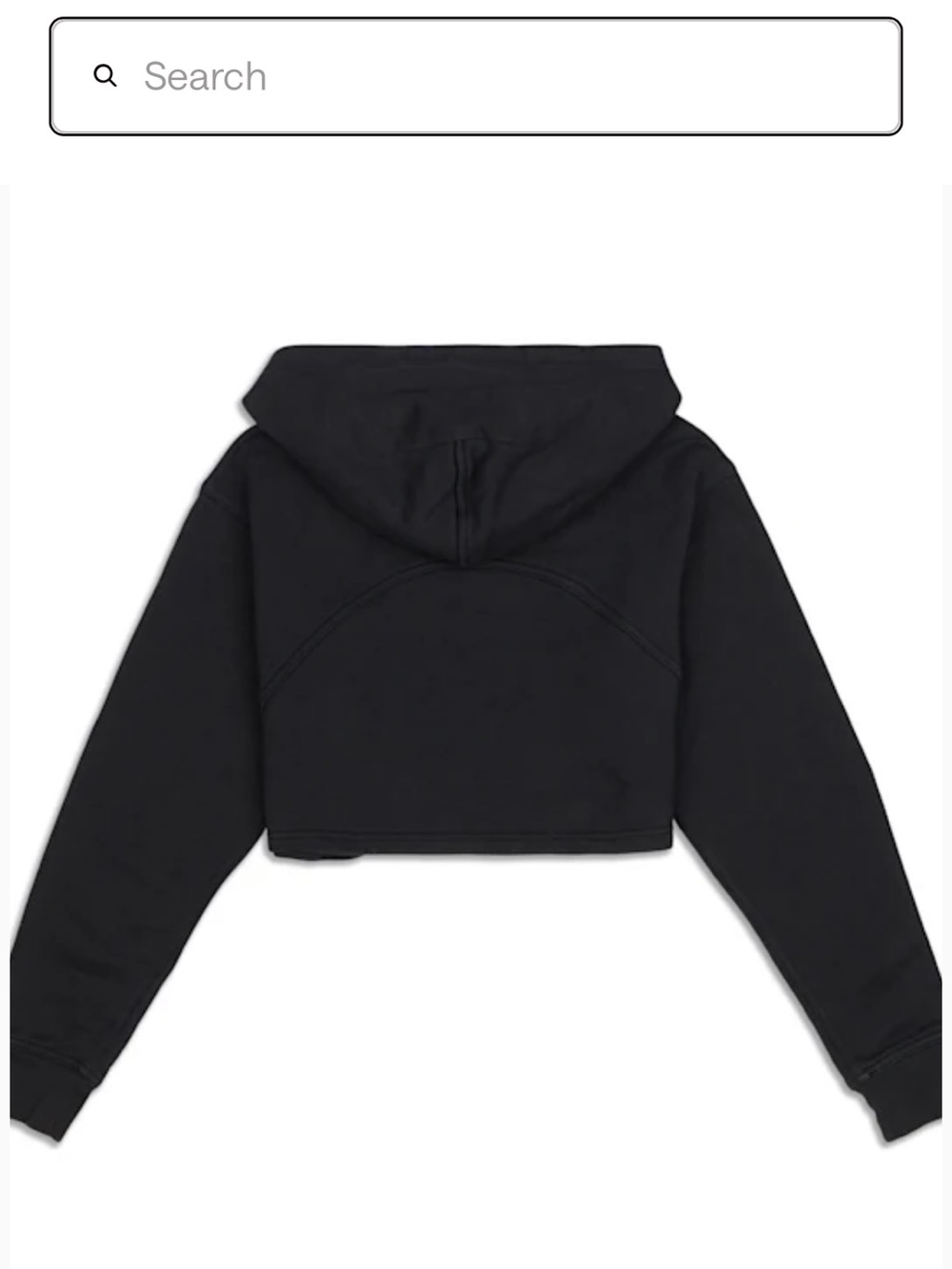 Black lululemon hooded cropped sweatshirt